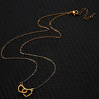 Minimal Love Lock Heart Necklace