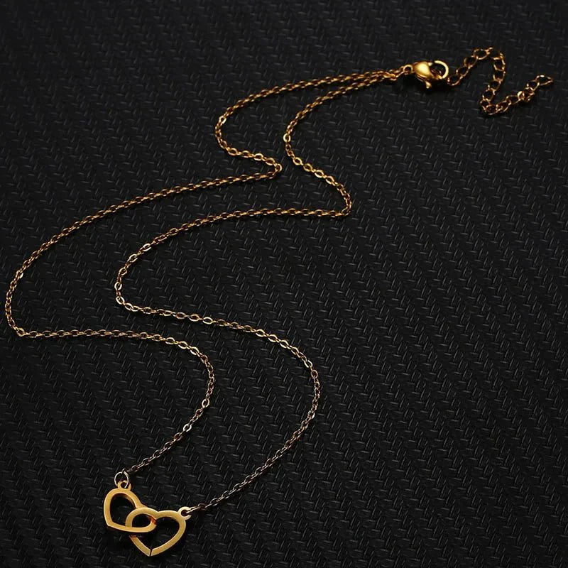 Minimal Love Lock Heart Necklace