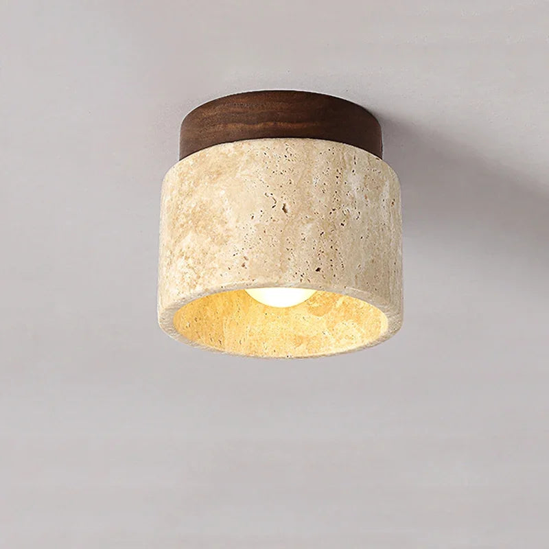Ceiling Light Marble Wood Modern Minimalist Lamp