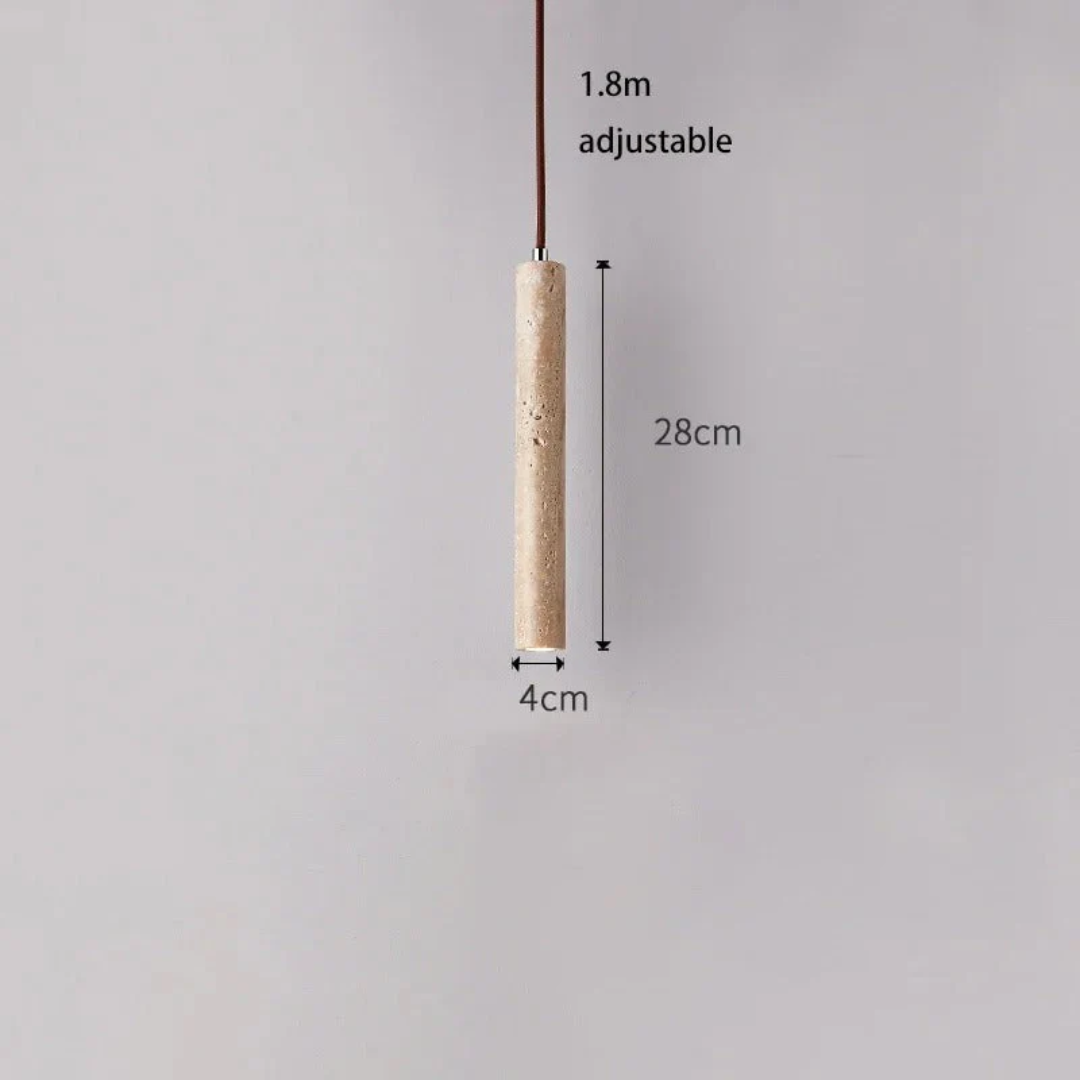 Minimalist Travertine Wabi-Sabi Style LED Chandelier - LumoLine