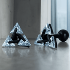 AXIS – Silver Triangle Studs for a Modern, Chic Look