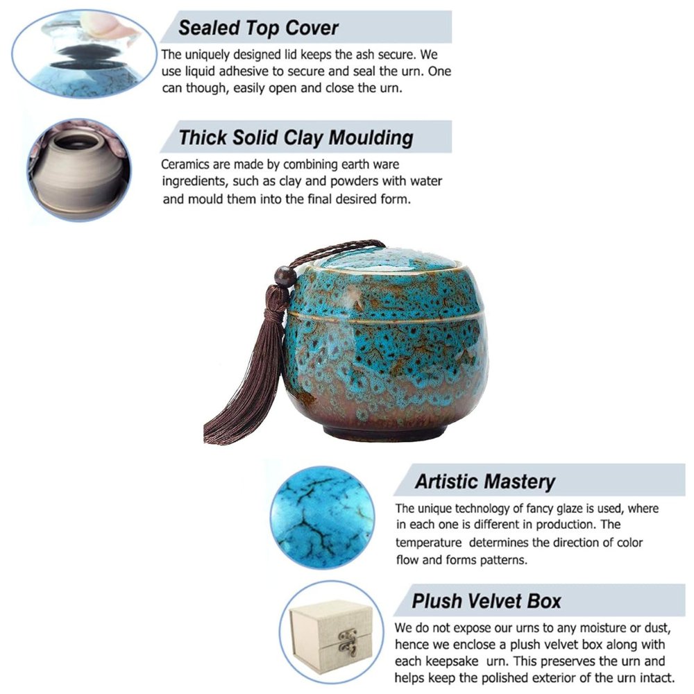 MiniMemorial - 70ml Ceramic Keepsake Urn for Pet Ashes