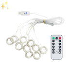 Curtain lamp with remote control and movable light for a warm, safe atmosphere at home