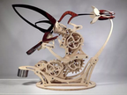 3D Wood Mechanical Hummingbird and Wood Mechanical Turtle
