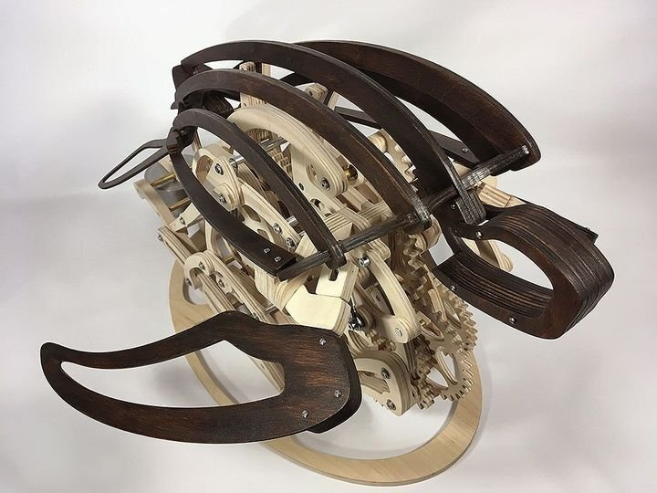 3D Wood Mechanical Hummingbird and Wood Mechanical Turtle