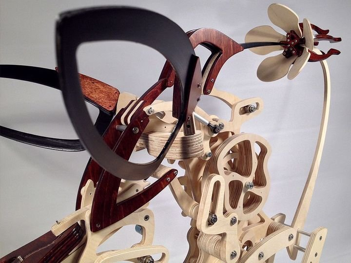 3D Wood Mechanical Hummingbird and Wood Mechanical Turtle