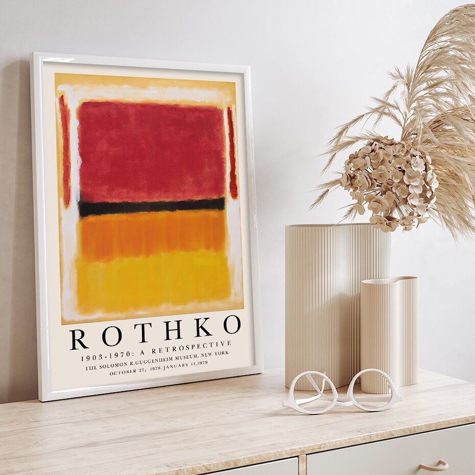ArtLuxe Modern Abstract Rothko Wall Art Poster | Canvas | Minimalist Design | Decor for Living Room & Office