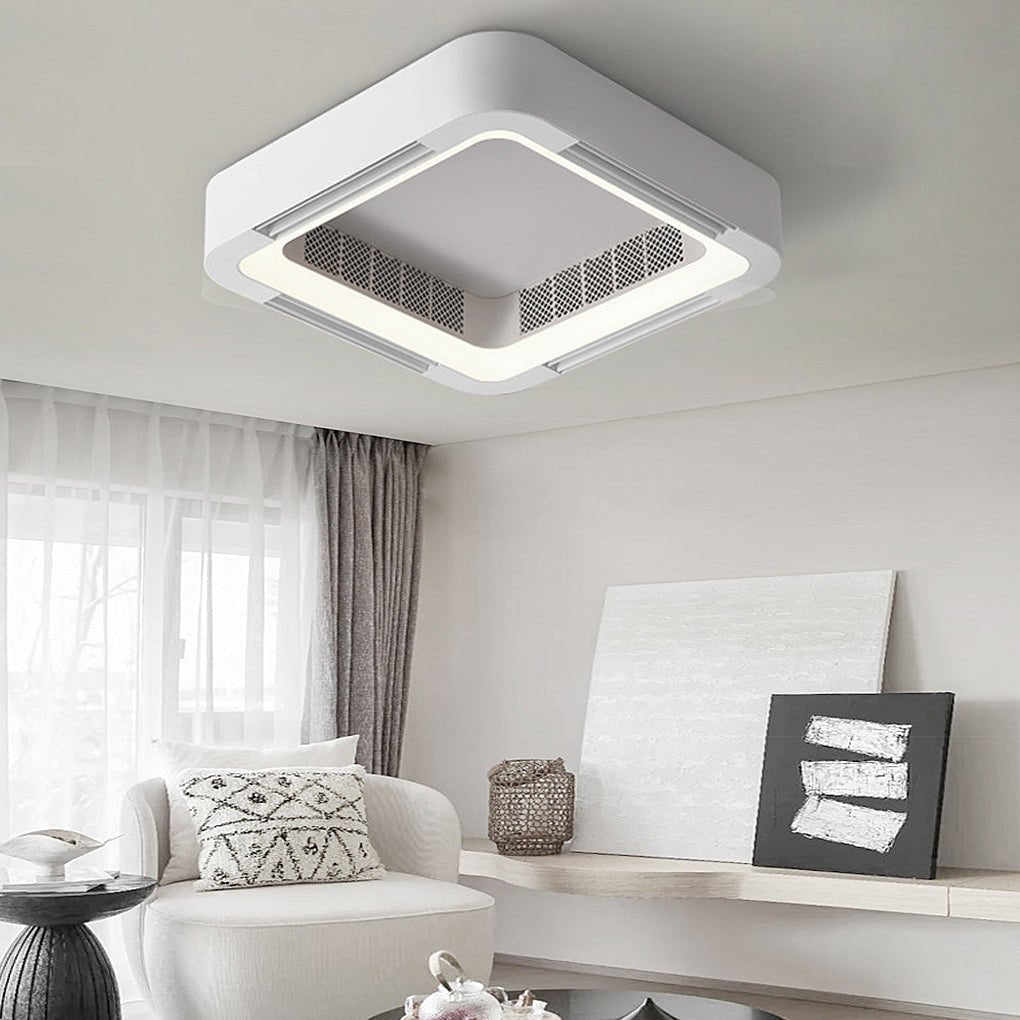 Modern Blade-less Ceiling Fan with LED Lighting and Chandelier