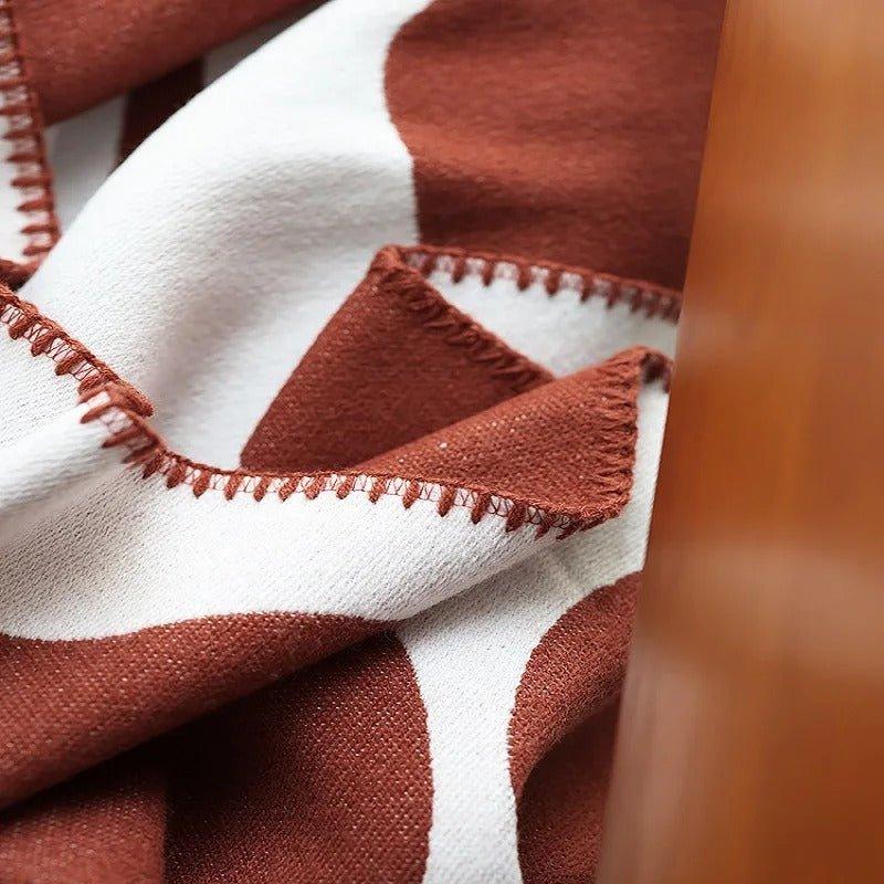 Modern, Abstract Throw Blanket in Bohemian Style – Nordic Style Blanket, Bedspread, Coverlet