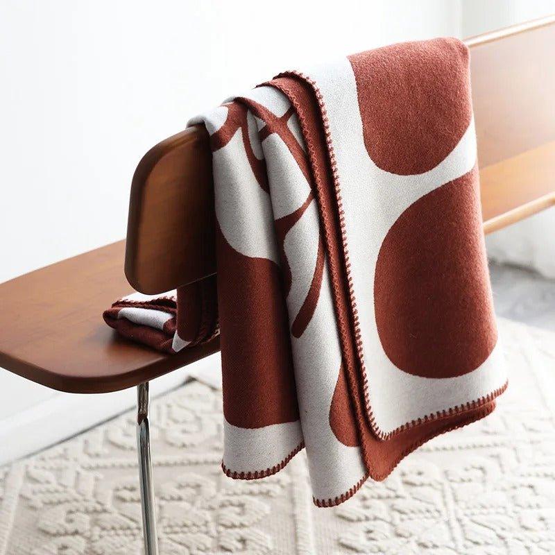 Modern, Abstract Throw Blanket in Bohemian Style – Nordic Style Blanket, Bedspread, Coverlet