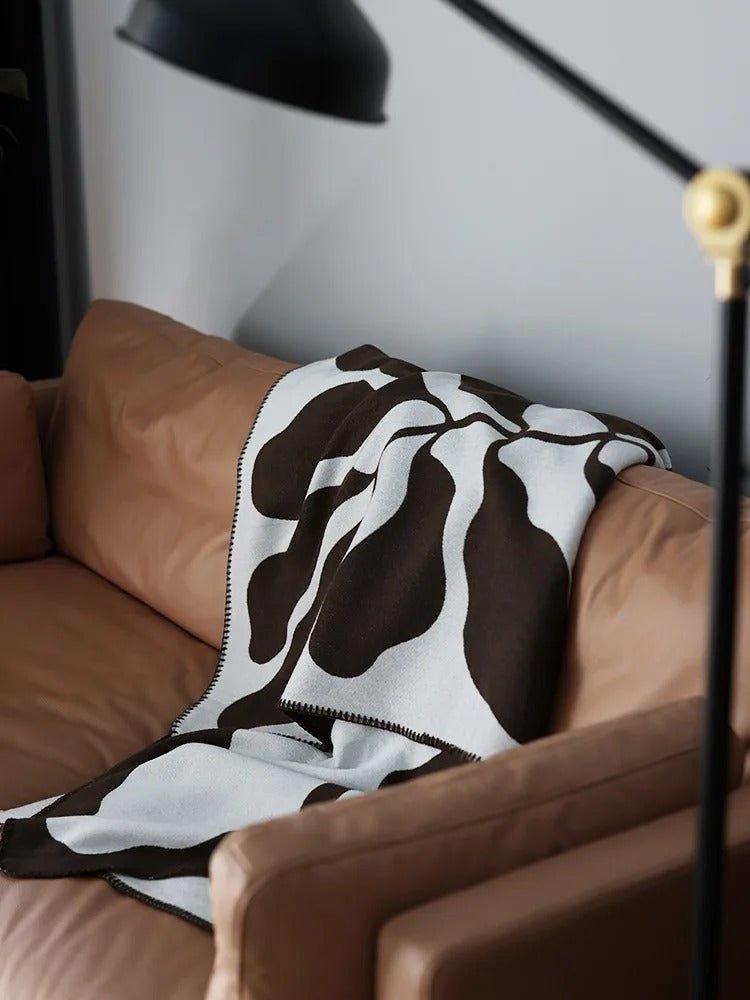 Modern, Abstract Throw Blanket in Bohemian Style – Nordic Style Blanket, Bedspread, Coverlet