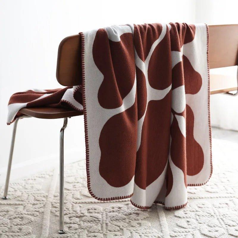 Modern, Abstract Throw Blanket in Bohemian Style – Nordic Style Blanket, Bedspread, Coverlet