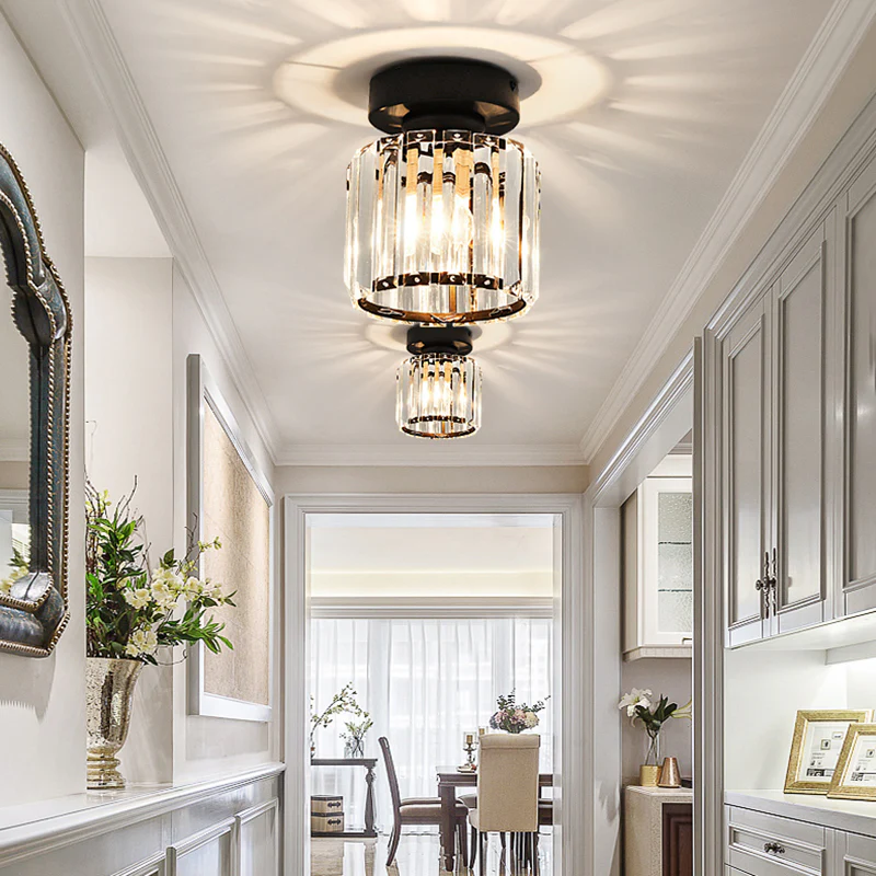 Modern Crystal Ceiling Light - CrystalGlow