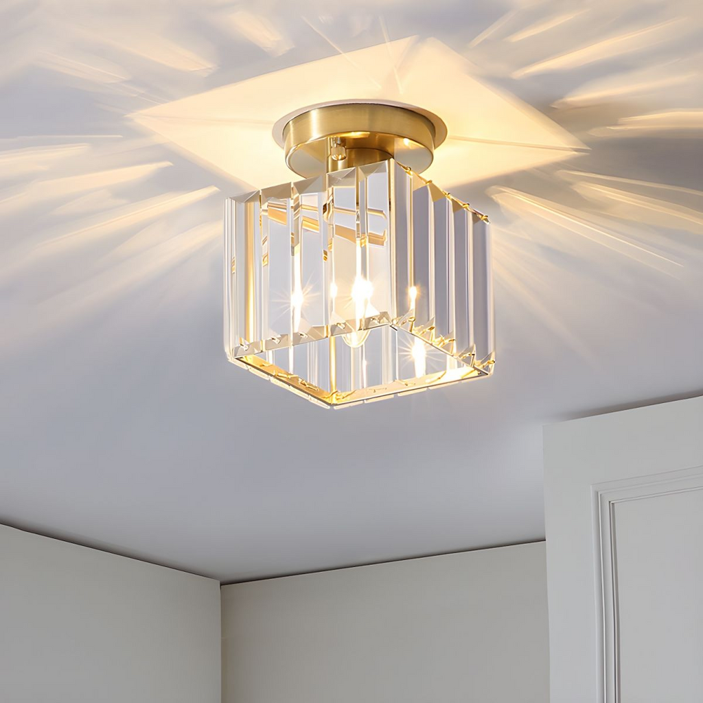 Modern Crystal Ceiling Light - CrystalGlow