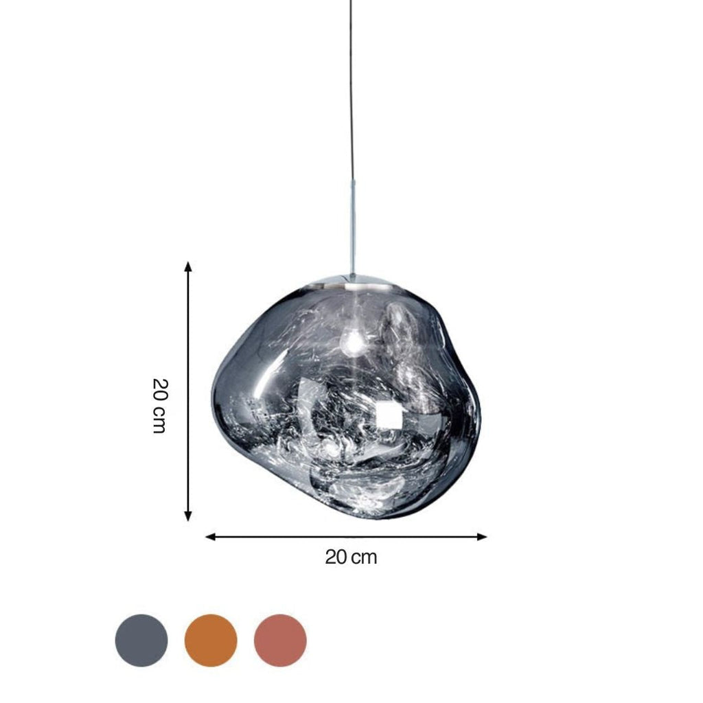 Modern Glass Ceiling Light - LunaLux