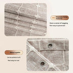Modern Jacquard Linen Shower Curtain with Tassels (1 pcs) │ For Nordic Bathroom Decoration