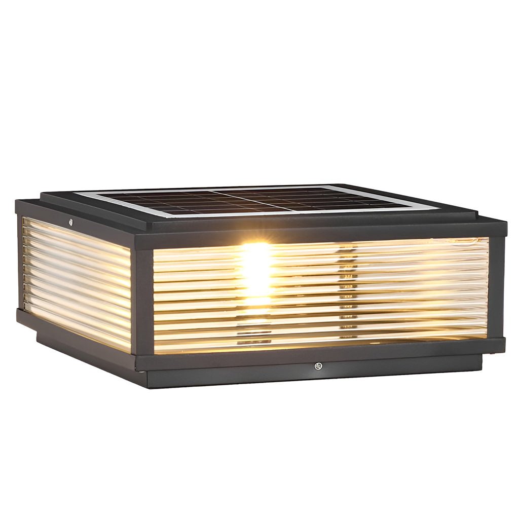 Decorative Post Lamp with Square Glass Shade