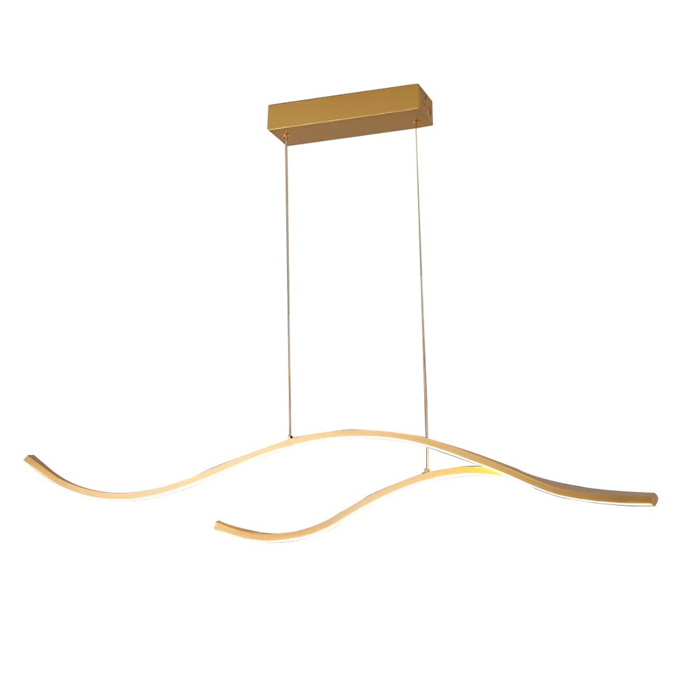 Designer LED Ceiling Lamp with Wavy Curved Shape