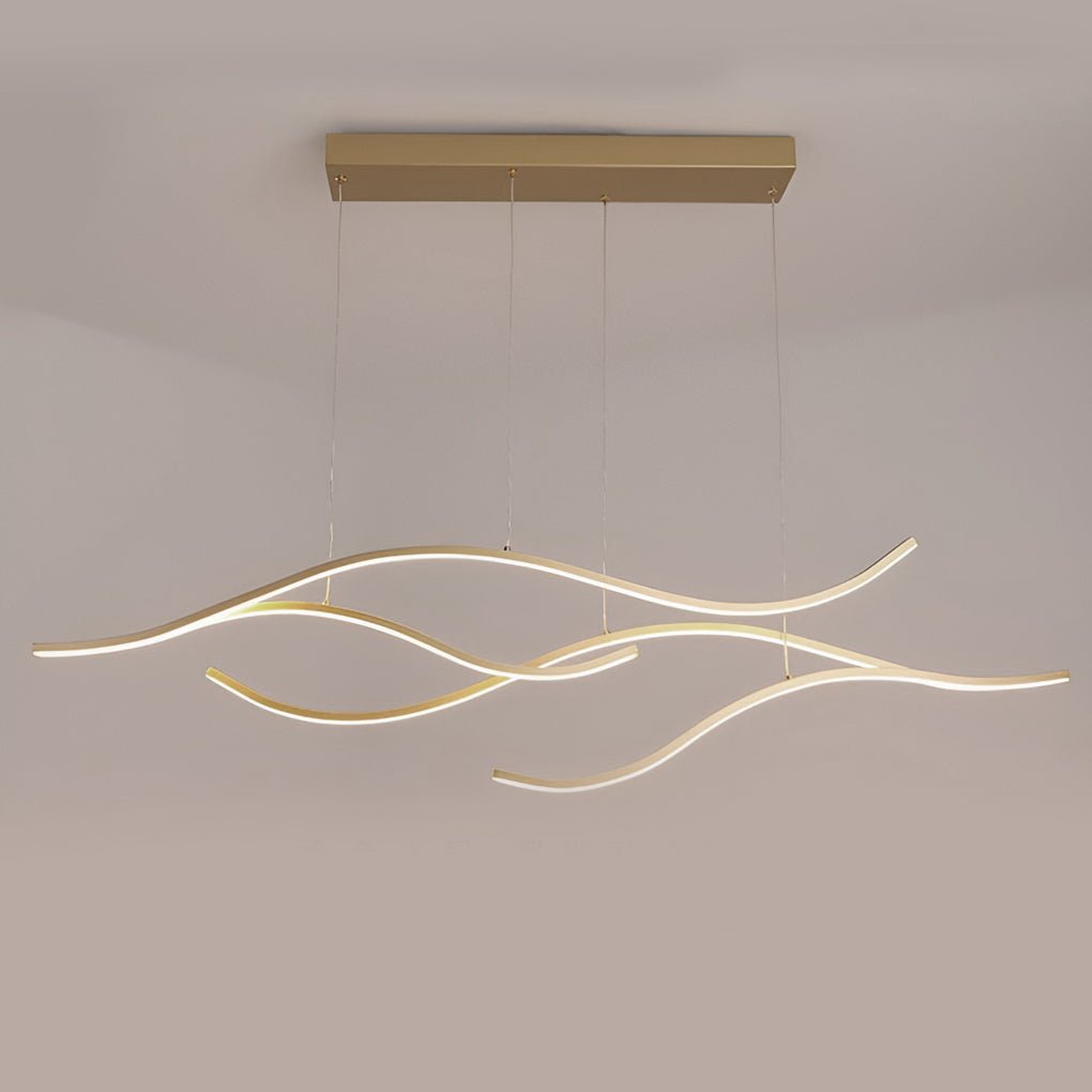 Designer LED Ceiling Lamp with Wavy Curved Shape