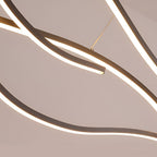 Designer LED Ceiling Lamp with Wavy Curved Shape
