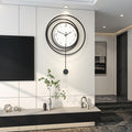 Modern Clock with Metal Finish