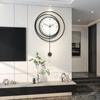 Modern Clock with Metal Finish
