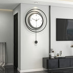 Modern Clock with Metal Finish