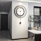 Modern Clock with Metal Finish