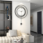 Modern Clock with Metal Finish
