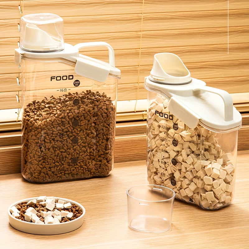 Moisture-Proof Pet Food Container with Measuring Cup - FreshBite