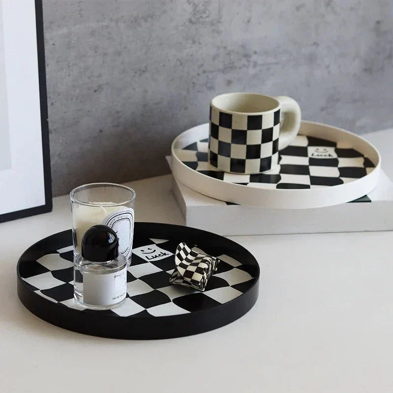 Monochrome Chessboard Storage Tray