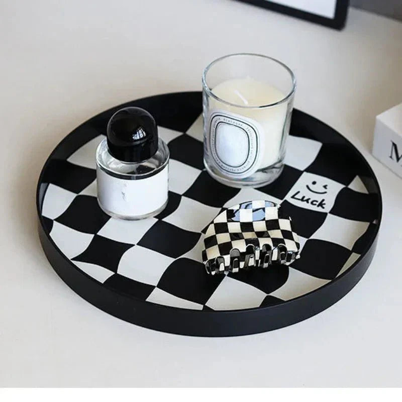 Monochrome Chessboard Storage Tray