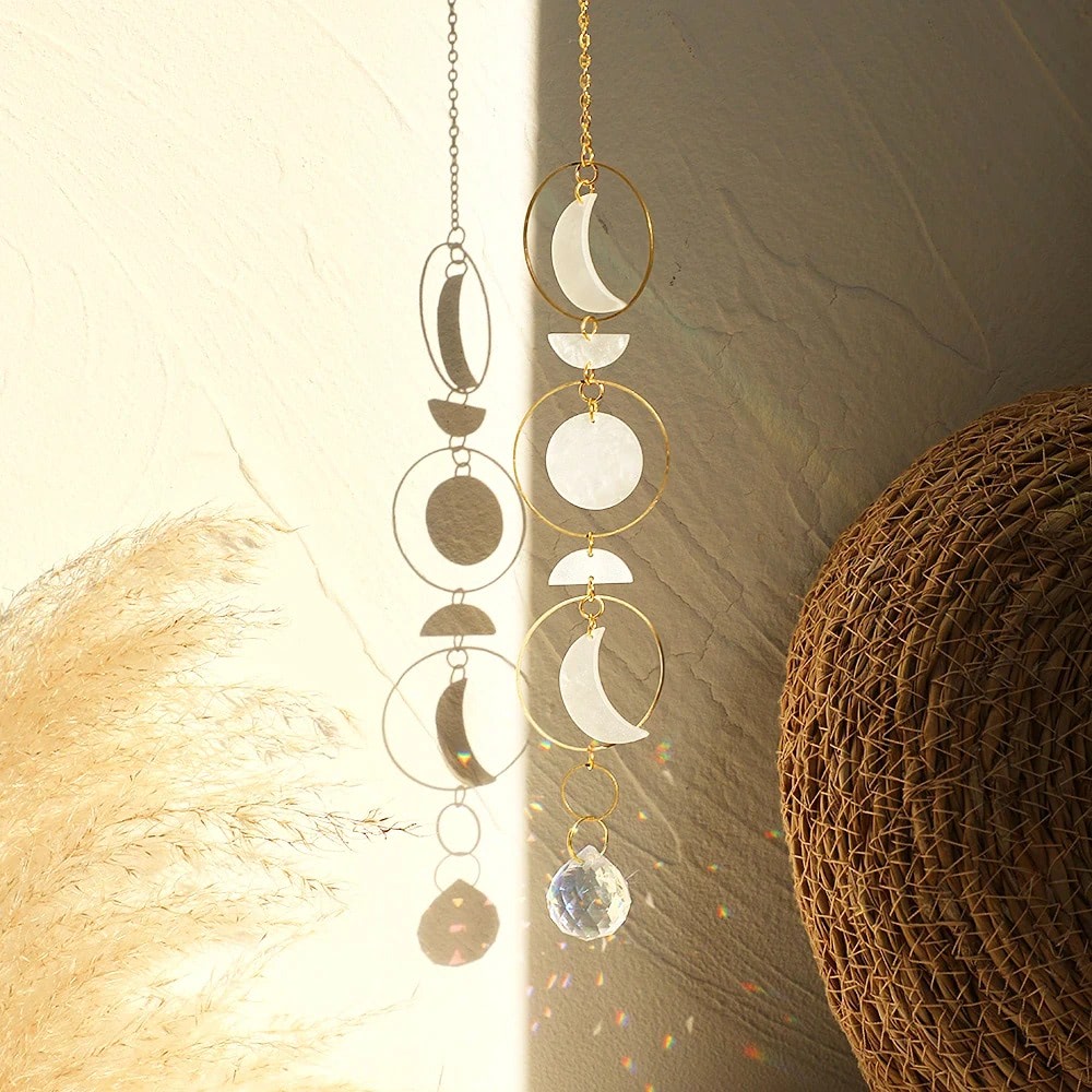Moon Phase Nacre Sun Catcher