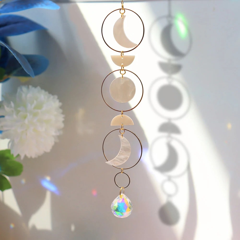 Moon Phase Nacre Sun Catcher