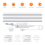 Motion Touch Sensor LED Lights Wireless Light Penetrable Wood Aluminum Bar
