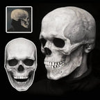 Skull Mask Movable Jaw Realistic Latex Full Head Costume