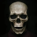 Halloween Skull Mask with Movable Jaw Full Head Latex