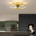 Stylish LED Ceiling Fan with Remote and Floral Decoration