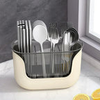 Multifunctional Cutlery Holder and Drain Storage Basket Utensils Rack