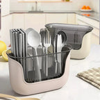 Multifunctional Cutlery Holder and Drain Storage Basket Utensils Rack