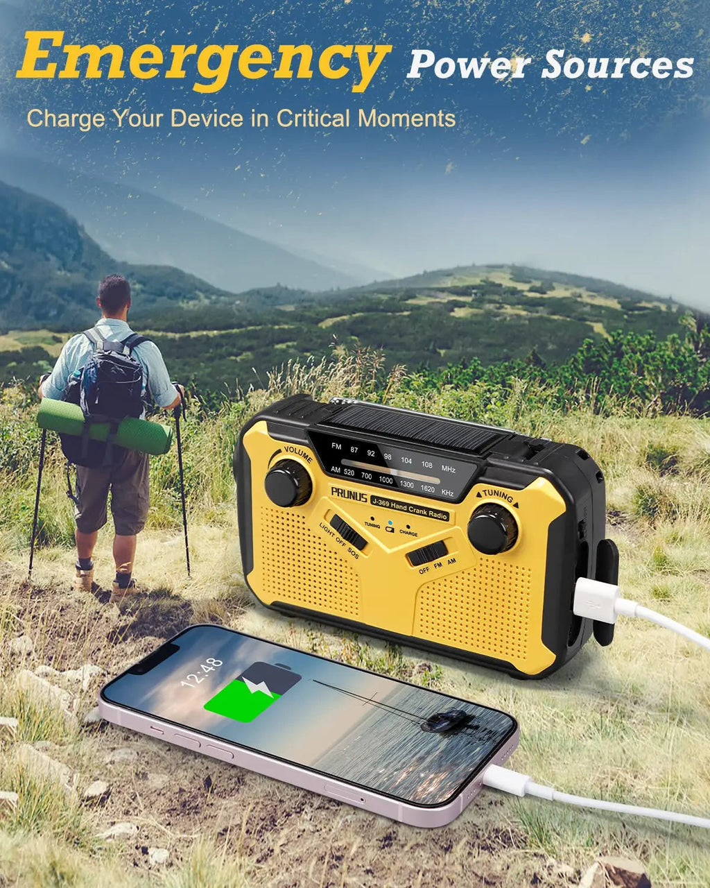 Multifunctional Emergency Radio with Charging Options - SafeSignal