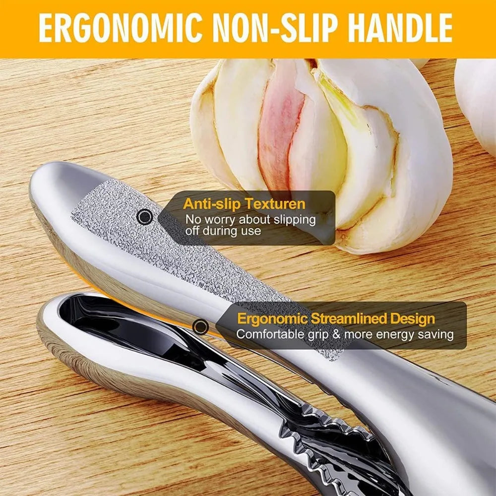 Multipurpose Handheld Stainless Steel Garlic Press Slicer Crusher