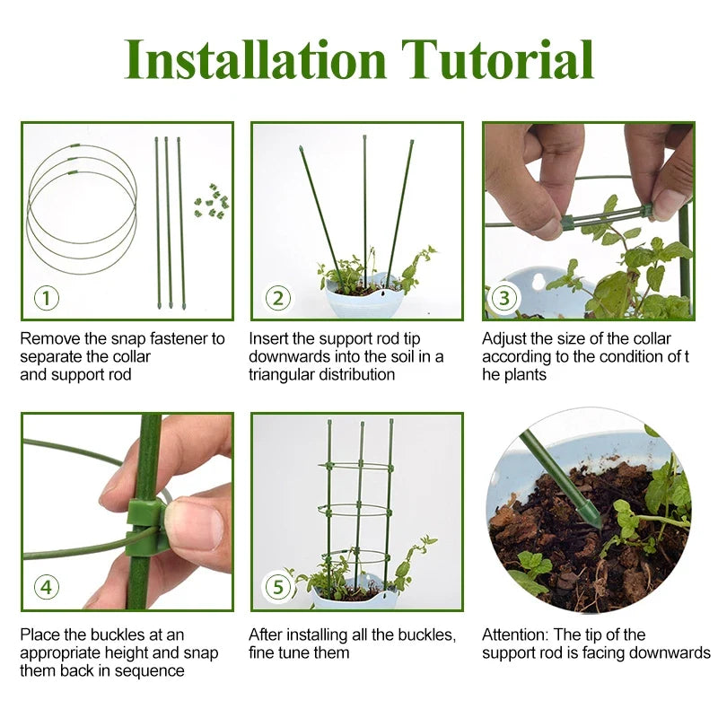 Climbing frame for plants – Sturdy support ring frame for climbing plants