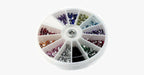 2400 pieces of rhinestones for nail art manicure in 12 color wheel