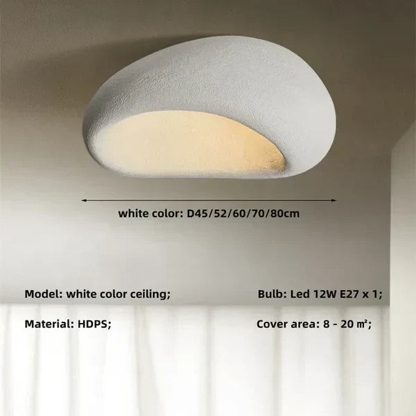 Natural Wabi Sabi Ceiling Lamp - SereneAura