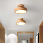 Ceiling Light Wood Frame Flush Mount Lamp