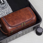 Premium Travel Toiletry Bag made of Leather