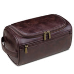 TravelTrek Luxury Bag – Leather Toiletry Bag with Waterproof Lining and YKK Zippers