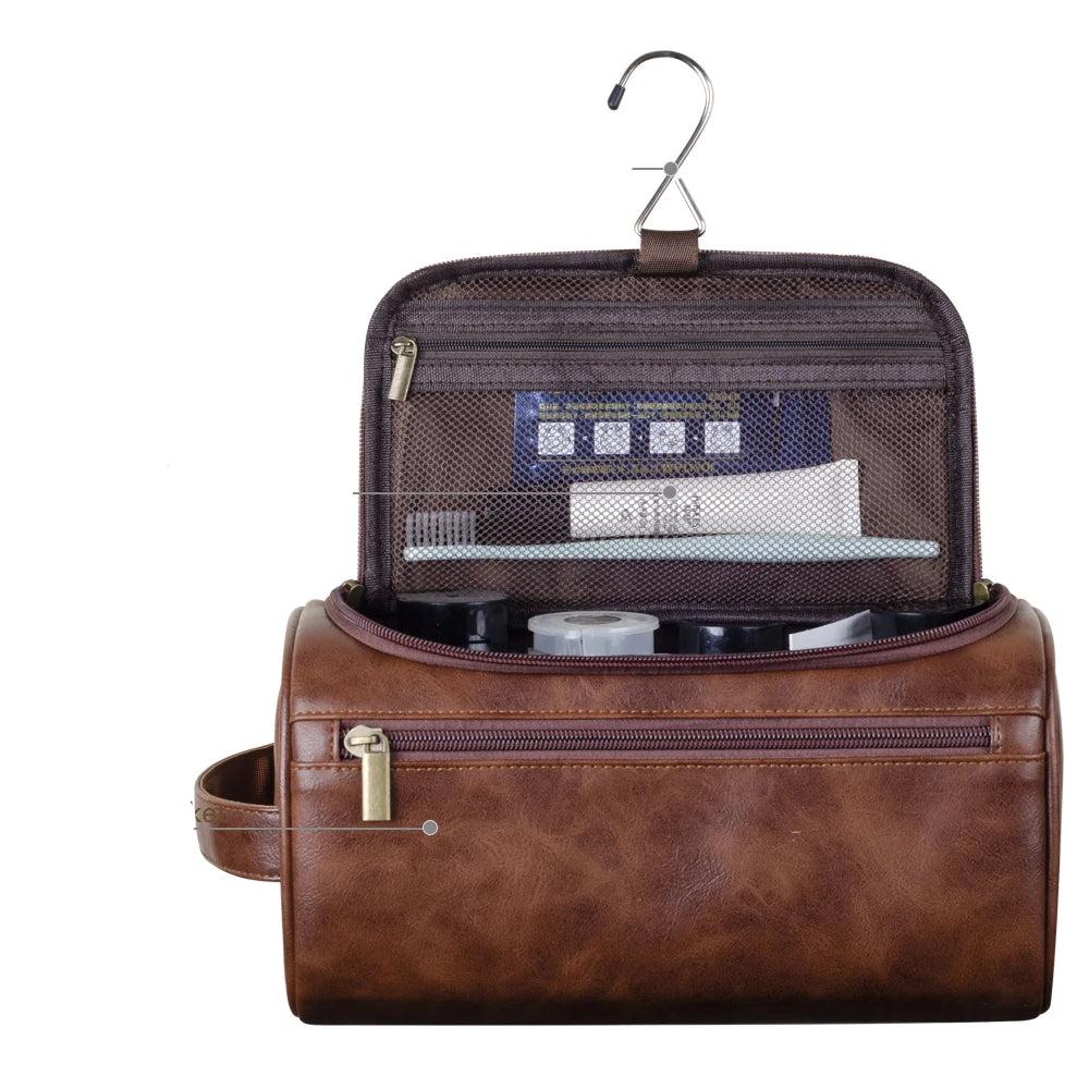 Premium Travel Toiletry Bag made of Leather