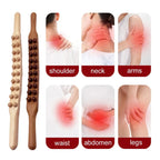 WoodRelax Gua Sha Massage Stick – 60 cm Massage Tool Made of Natural Wood for Deep Muscle Relaxation
